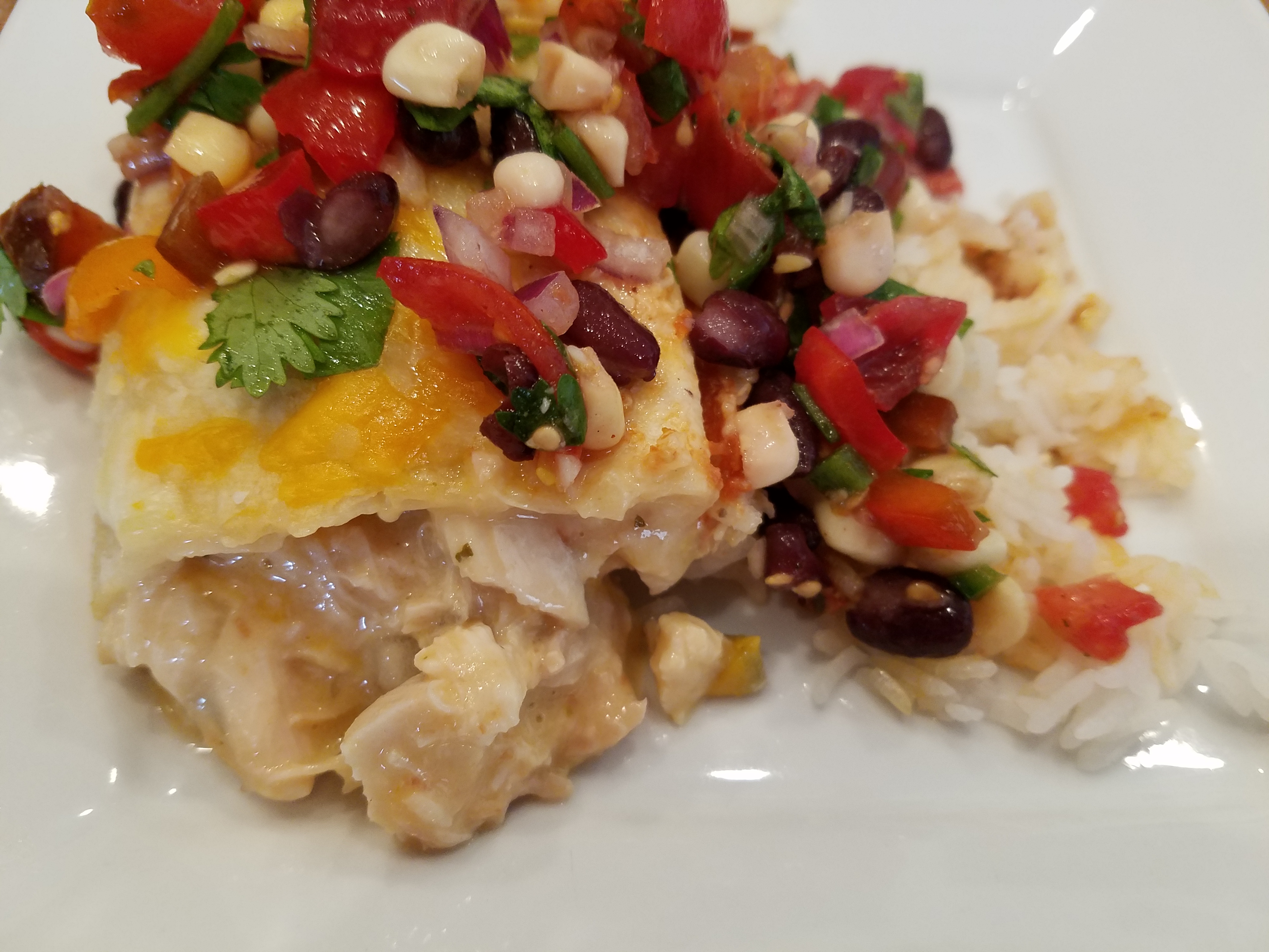 Andi’s Sour Cream Chicken Enchiladas