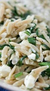 Orzo Pasta with Spinach & Feta Cheese