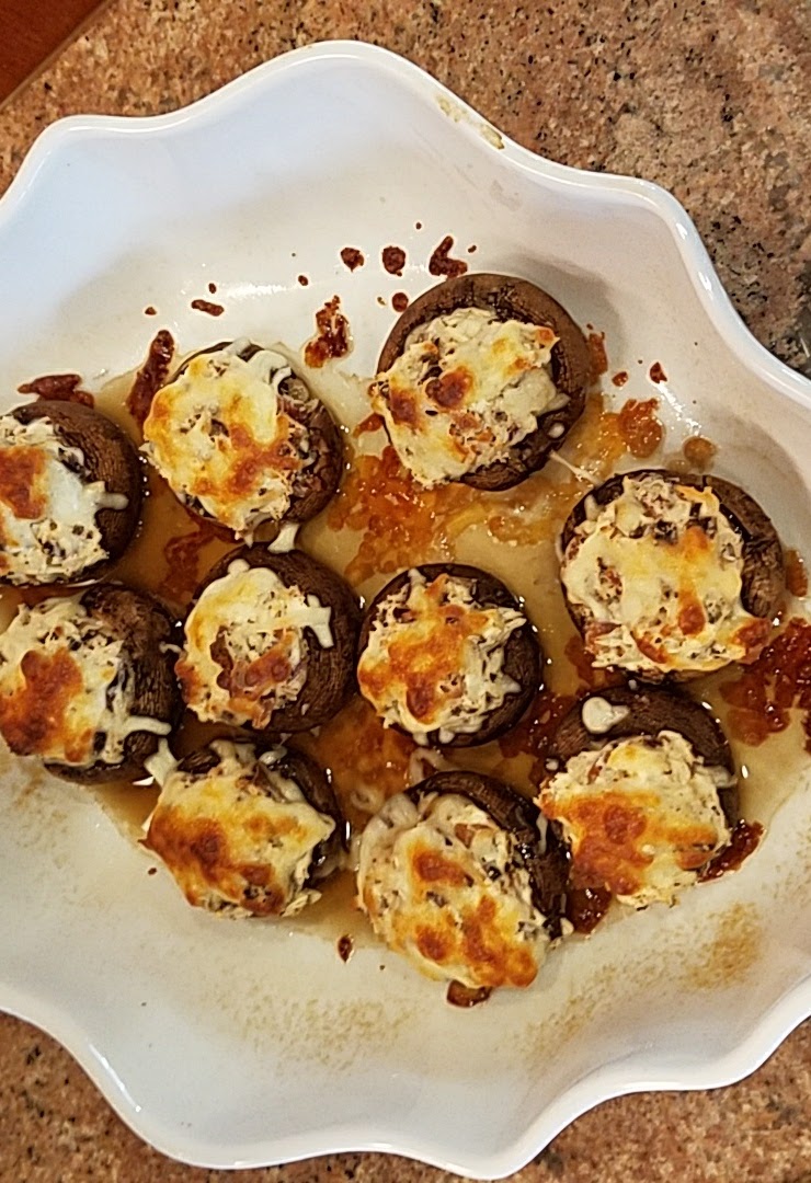 Bacon and Cheese Stuffed Portobello Mushrooms