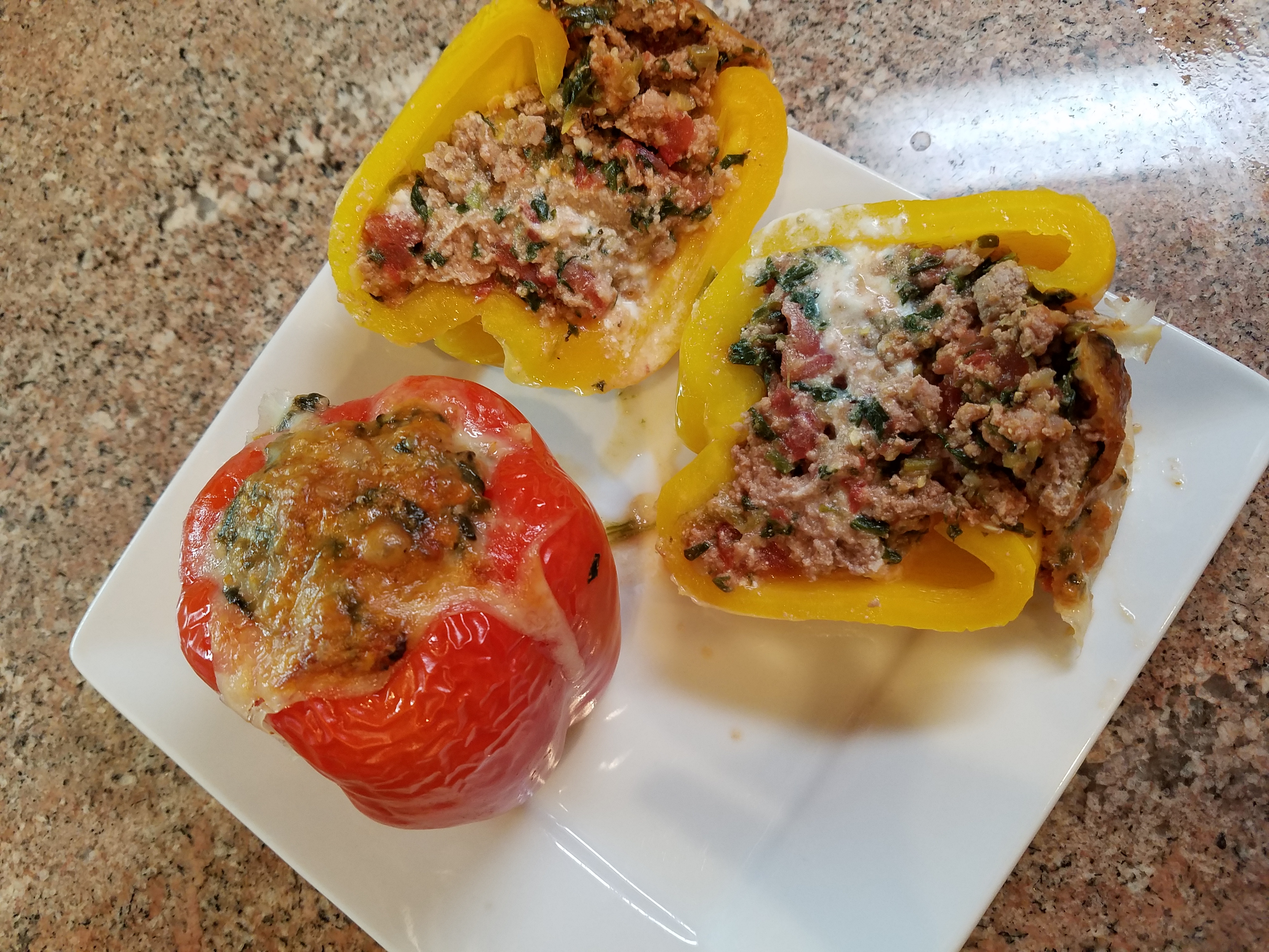 Stuffed peppers with vegetables